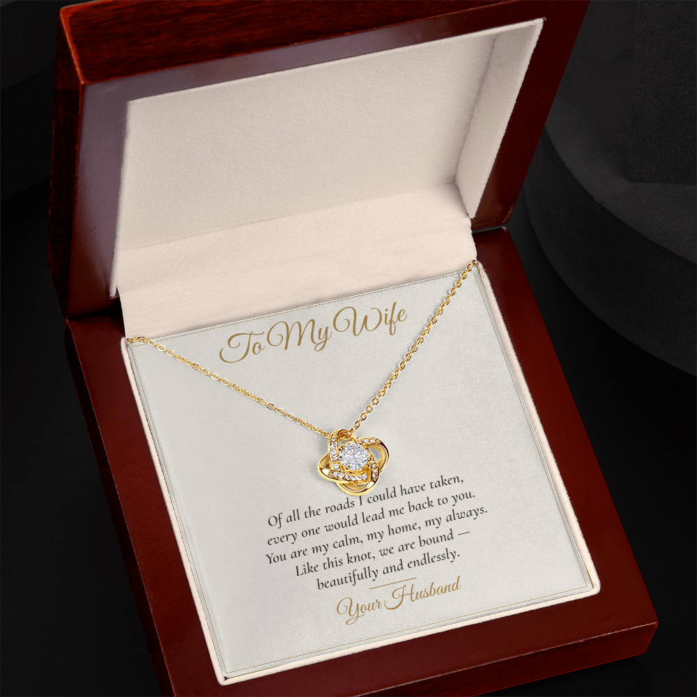 To My Wife Love Knot Necklace — Gift From Husband
