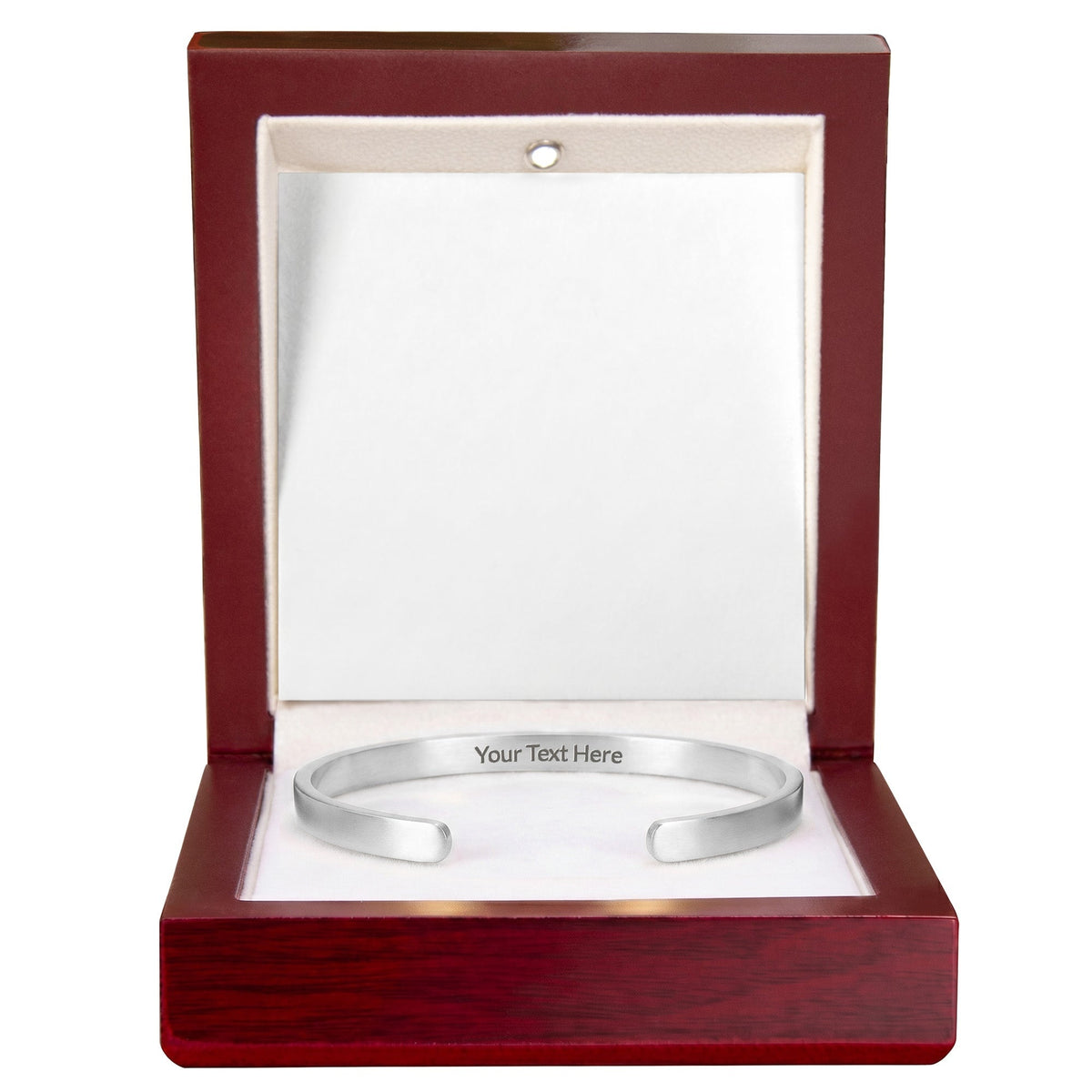 Engraved Cuff Bracelet — Personalized Stainless Steel