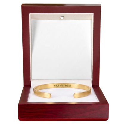 Engraved Cuff Bracelet — Personalized Stainless Steel