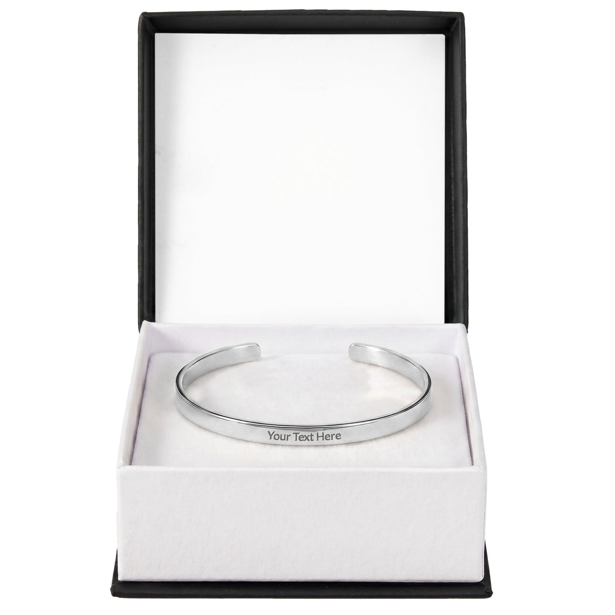 Engraved Cuff Bracelet — Personalized Stainless Steel