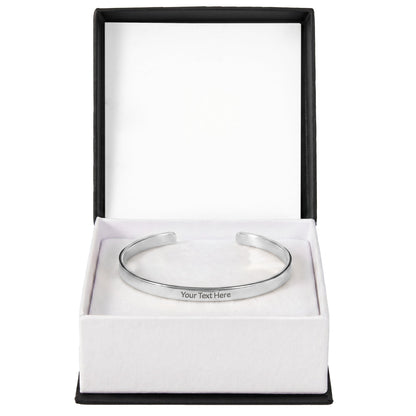Engraved Cuff Bracelet — Personalized Stainless Steel