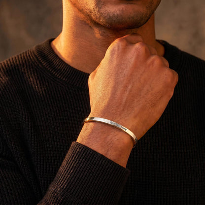Engraved Cuff Bracelet — Personalized Stainless Steel