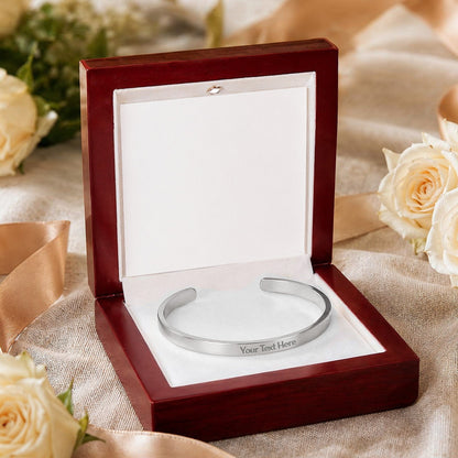 Engraved Cuff Bracelet — Personalized Stainless Steel