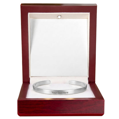 Engraved Cuff Bracelet — Personalized Stainless Steel