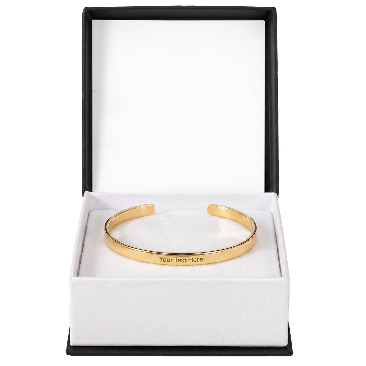 Engraved Cuff Bracelet — Personalized Stainless Steel