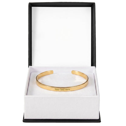 Engraved Cuff Bracelet — Personalized Stainless Steel