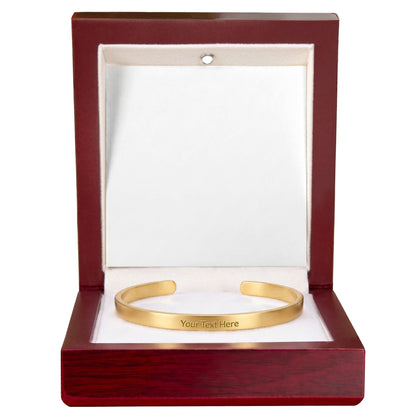Engraved Cuff Bracelet — Personalized Stainless Steel
