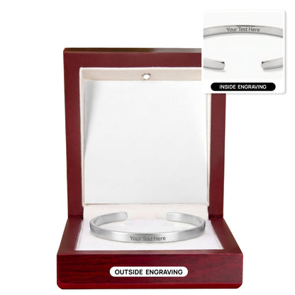 Engraved Cuff Bracelet — Personalized Stainless Steel