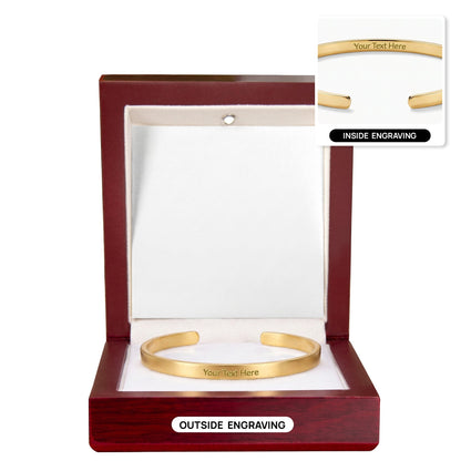 Engraved Cuff Bracelet — Personalized Stainless Steel