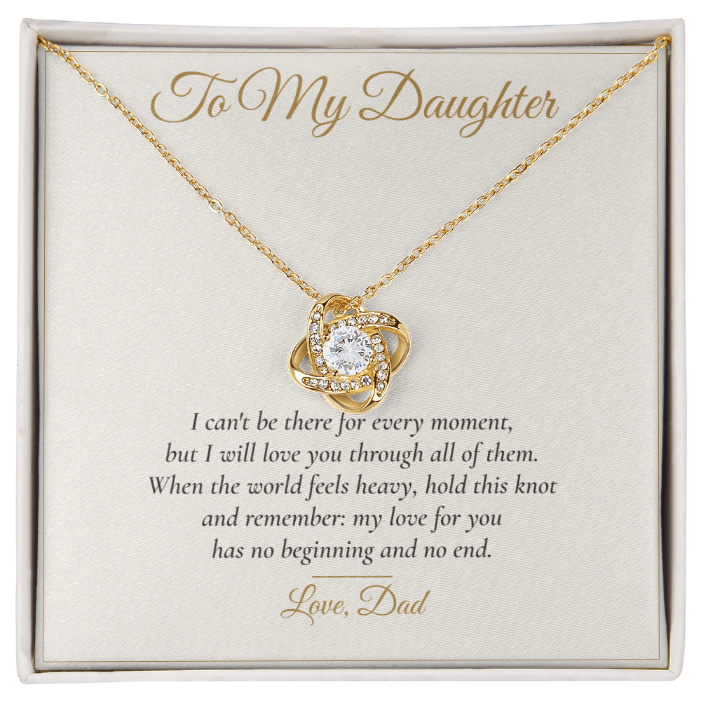 To My Daughter Love Knot Necklace — Gift From Dad